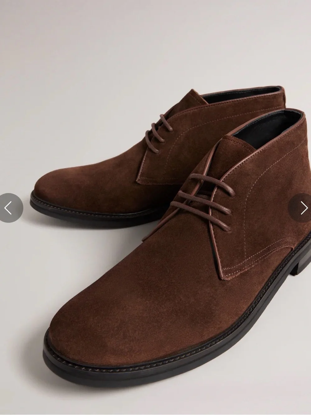 NEW $245 Ted Baker Men 7 Brown Suede Chukka Lace Up Ankle Oxfords Boots Shoes